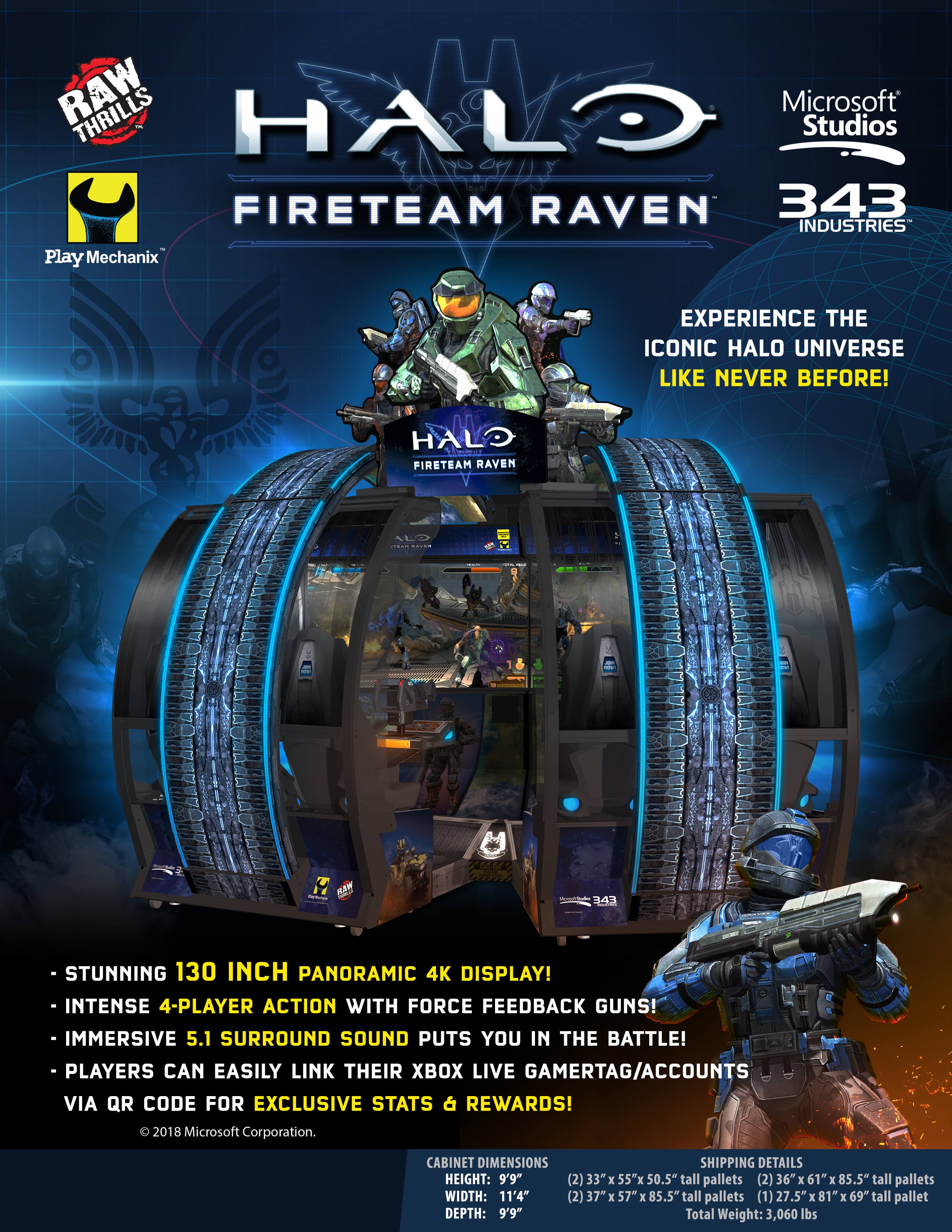 Halo: Fireteam Raven - 4-Player Tethered - Betson Enterprises